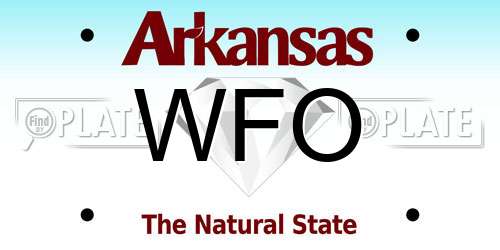 WFO Arkansas License Plate