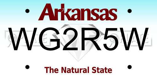 WG2R5W Arkansas License Plate