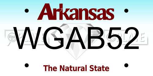 WGAB52 Arkansas License Plate