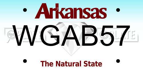 WGAB57 Arkansas License Plate