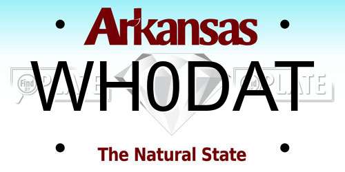 WH0DAT Arkansas License Plate