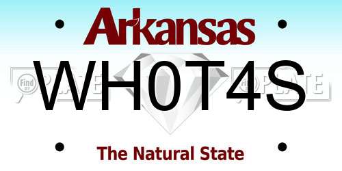 WH0T4S Arkansas License Plate
