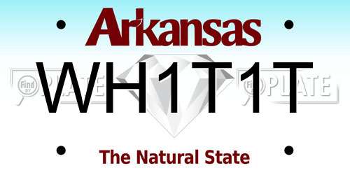WH1T1T Arkansas License Plate
