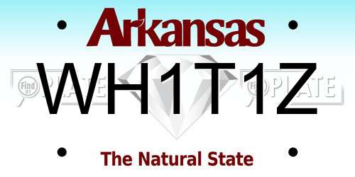 WH1T1Z Arkansas License Plate