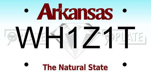 WH1Z1T Arkansas License Plate