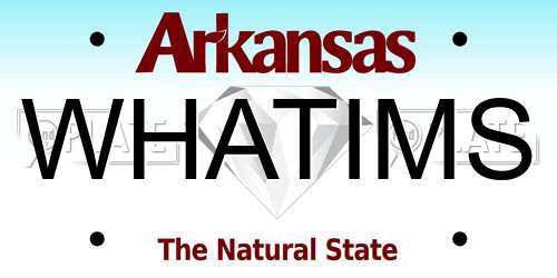 WHATIMS Arkansas License Plate