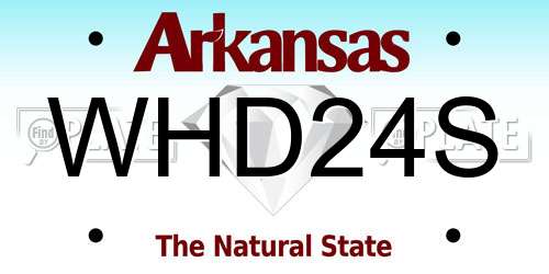 WHD24S Arkansas License Plate