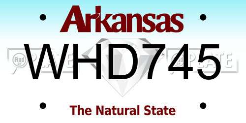 WHD745 Arkansas License Plate