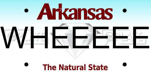 WHEEEEE Arkansas License Plate