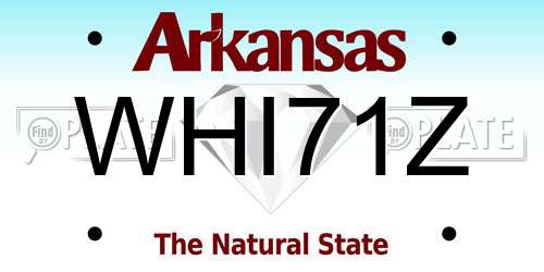 WHI71Z Arkansas License Plate