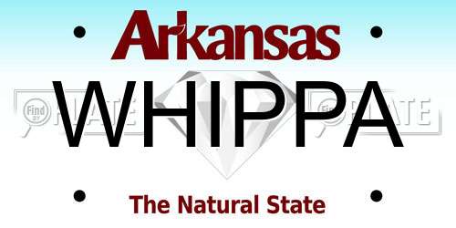 WHIPPA Arkansas License Plate