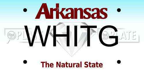 WHITG Arkansas License Plate