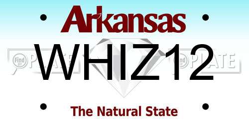 WHIZ12 Arkansas License Plate