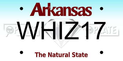 WHIZ17 Arkansas License Plate