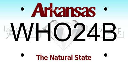 WHO24B Arkansas License Plate