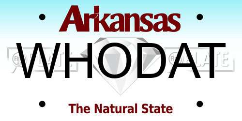 WHODAT Arkansas License Plate