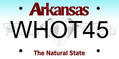WHOT45 Arkansas License Plate