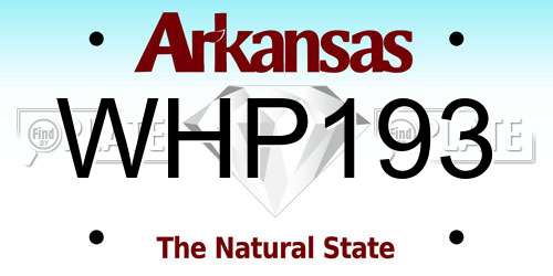 WHP193 Arkansas License Plate