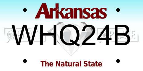 WHQ24B Arkansas License Plate