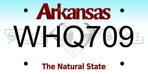 WHQ709 Arkansas License Plate