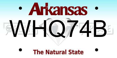 WHQ74B Arkansas License Plate