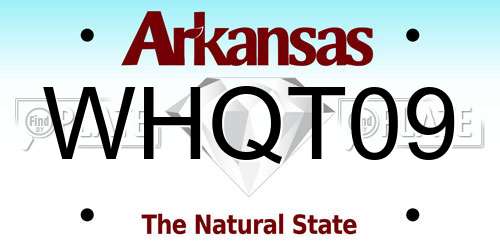 WHQT09 Arkansas License Plate