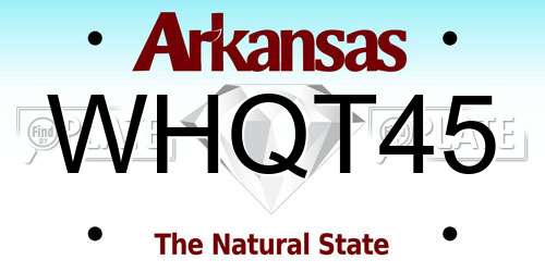 WHQT45 Arkansas License Plate
