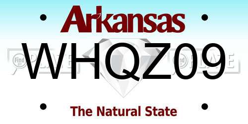 WHQZ09 Arkansas License Plate