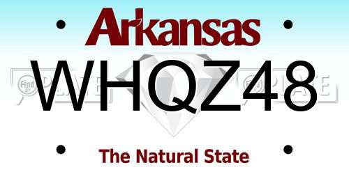 WHQZ48 Arkansas License Plate