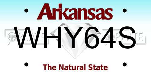 WHY64S Arkansas License Plate