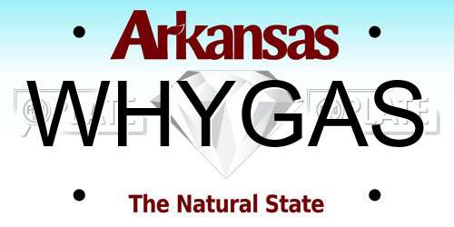 WHYGAS Arkansas License Plate