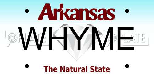 WHYME Arkansas License Plate