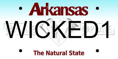 WICKED1 Arkansas License Plate