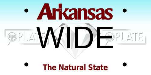 WIDE Arkansas License Plate