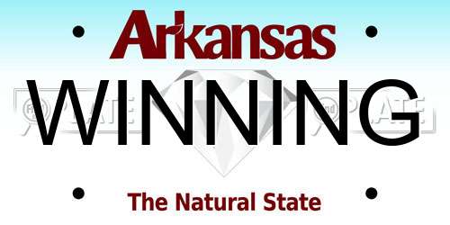 WINNING Arkansas License Plate