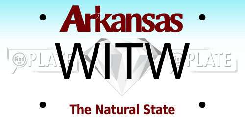 WITW Arkansas License Plate
