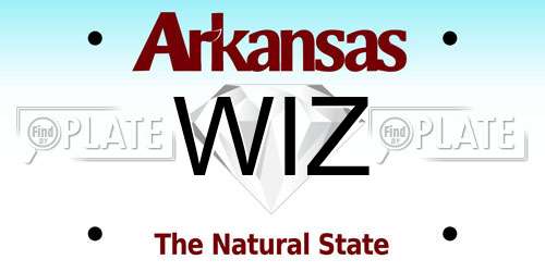 WIZ Arkansas License Plate