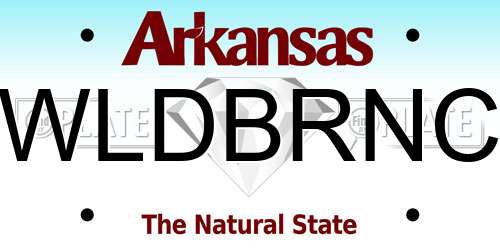 WLDBRNC Arkansas License Plate