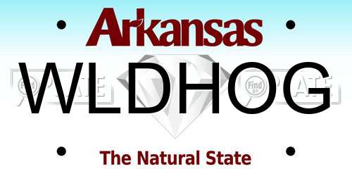 WLDHOG Arkansas License Plate