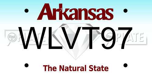 WLVT97 Arkansas License Plate
