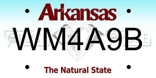 WM4A9B Arkansas License Plate