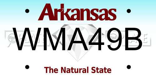 WMA49B Arkansas License Plate