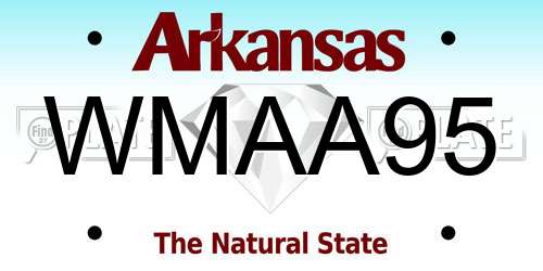 WMAA95 Arkansas License Plate