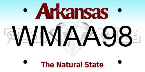 WMAA98 Arkansas License Plate