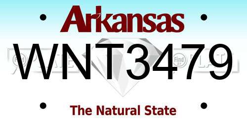 WNT3479 Arkansas License Plate