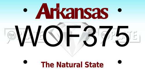 WOF375 Arkansas License Plate