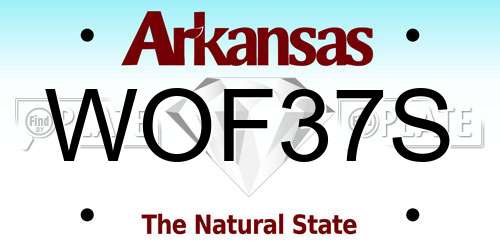WOF37S Arkansas License Plate