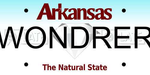 WONDRER Arkansas License Plate