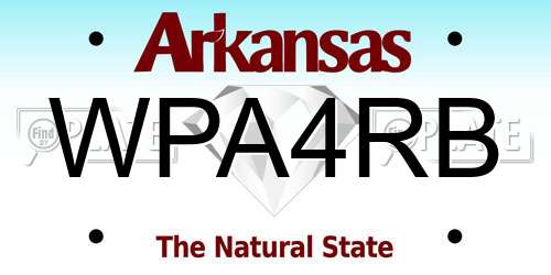 WPA4RB Arkansas License Plate