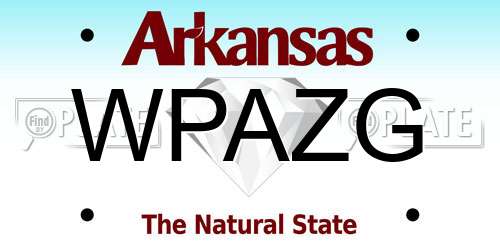 WPAZG Arkansas License Plate